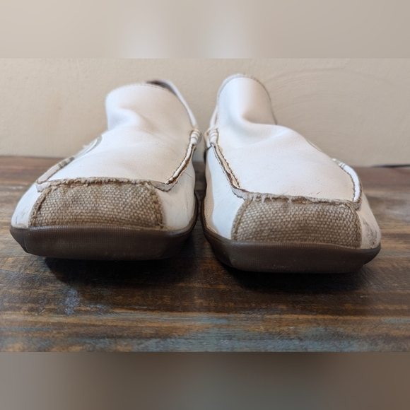 Skechers Men's Leather Canvas White Slip On Phoenix Driving Moccasins Loafer, 13 - Picture 4 of 9